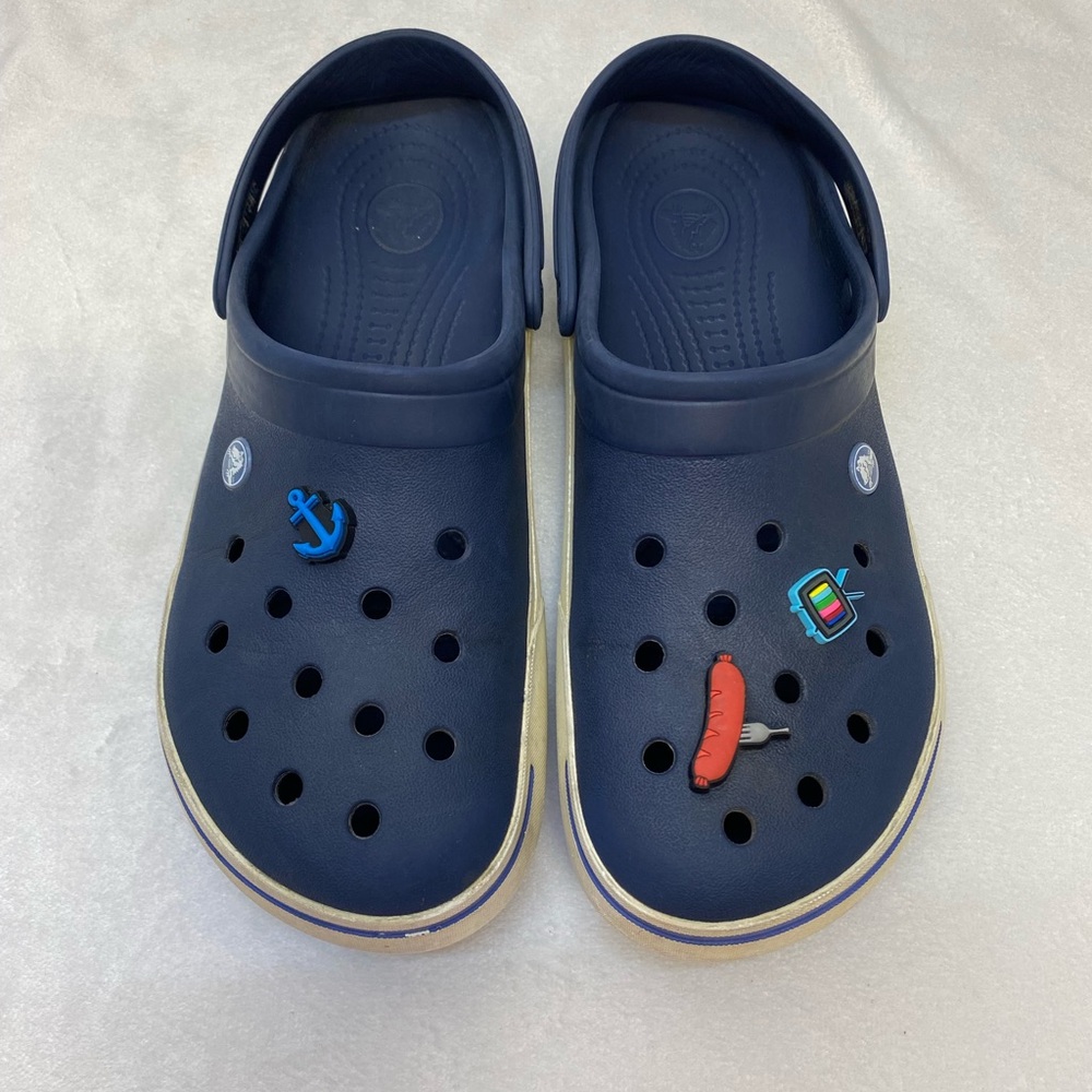 Crocs Crocband Navy Blue Slip On Clogs Shoes Men’s Size 11